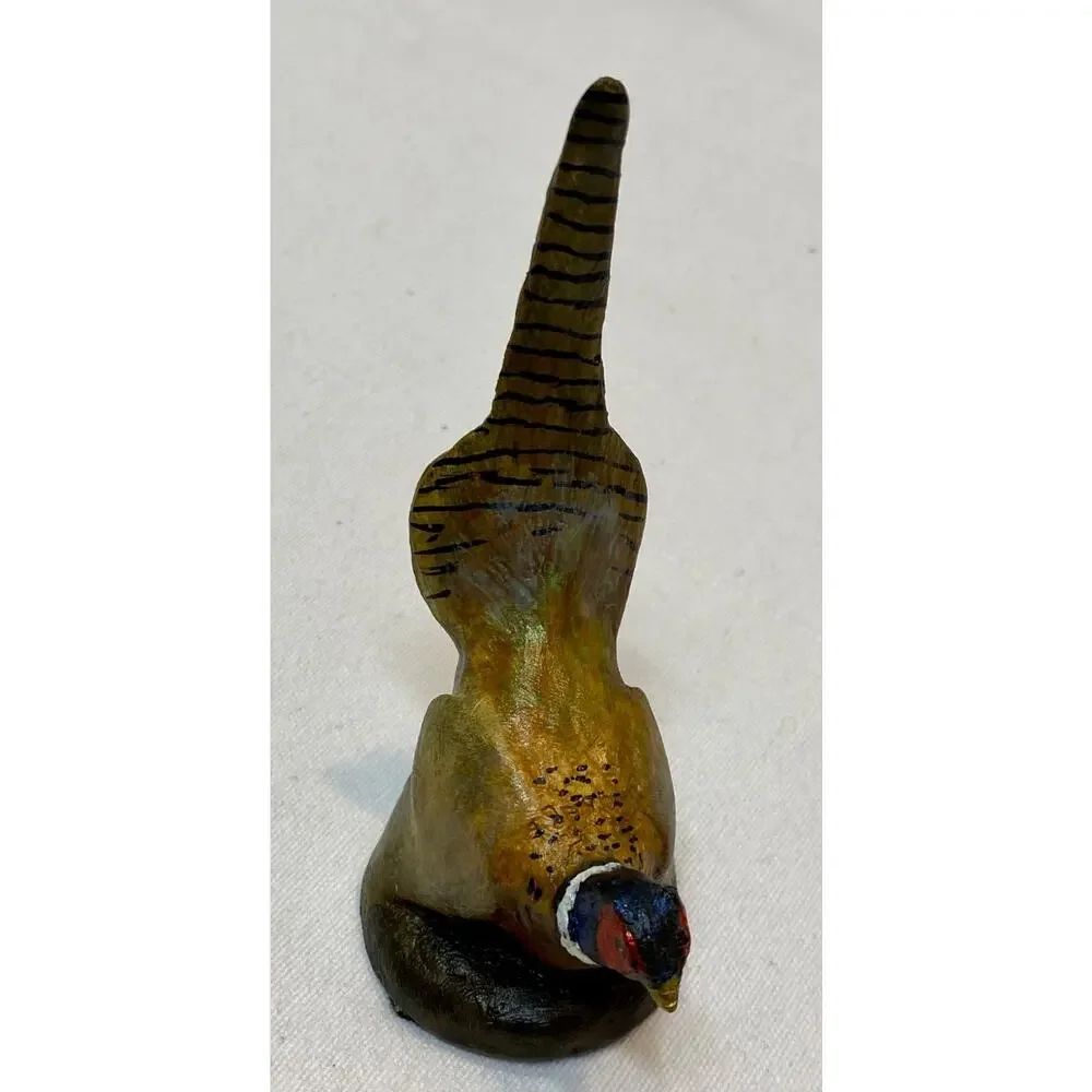 Vintage Cold Painted Bronze Pheasant Figurine